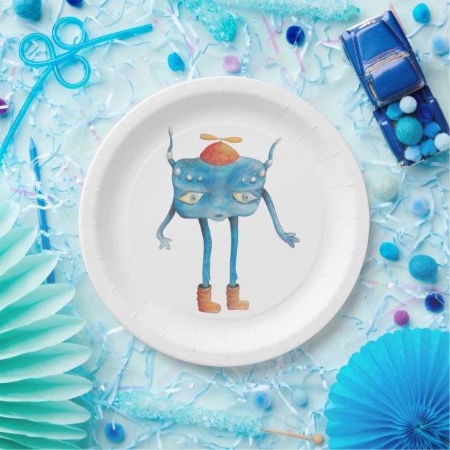 Little Alien Pi  Paper Plates (Party)
