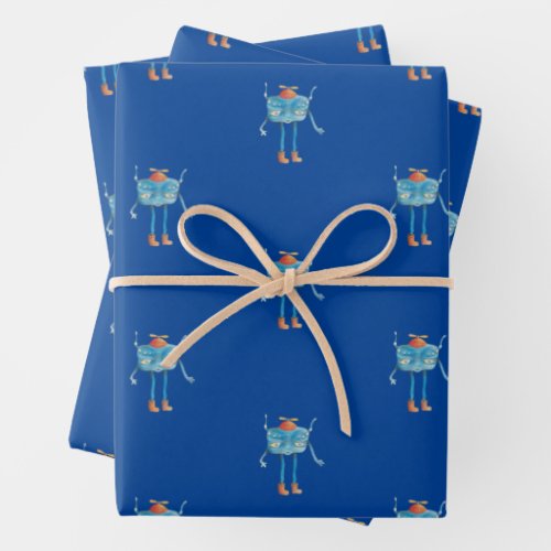 Little Alien Pi    Wrapping Paper Sheets