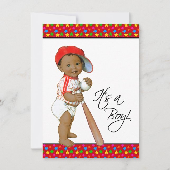 Little All Star Baby Boy Shower Invitation (Front)