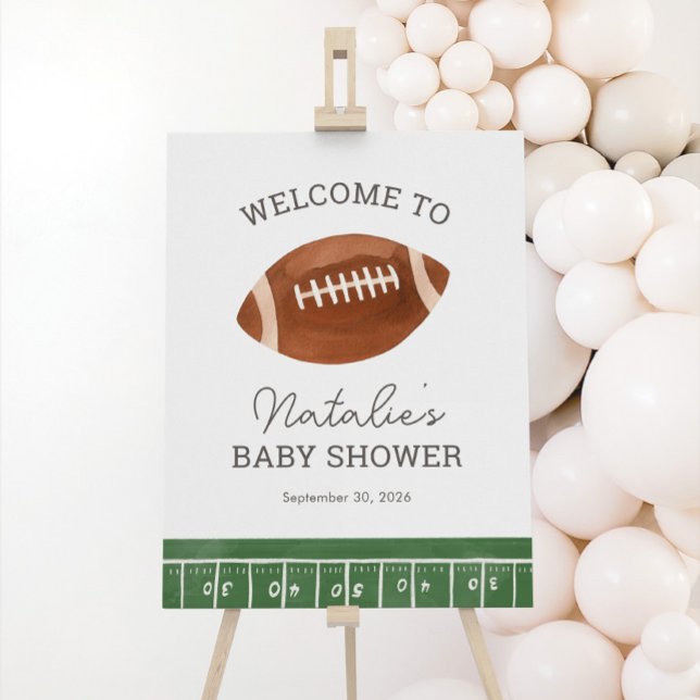 Little All Star Football Baby Shower Welcome Sign (Creator Uploaded)