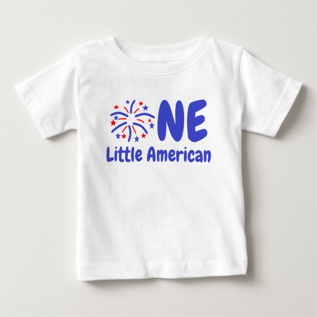 Little American 1st Birthday Baby T-Shirt (Front)