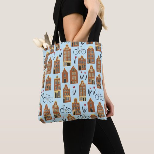 Little Amsterdam Houses Dutch Canal House Tote Bag