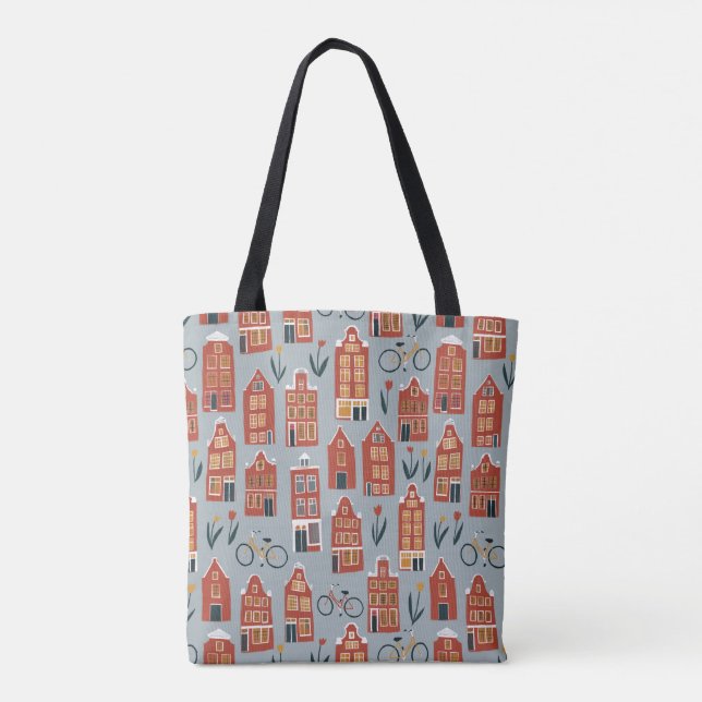 Little Amsterdam Houses Tote Bag (Back)
