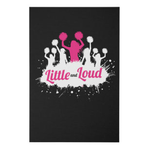Little And Loud Cheerleading Cheerleader Faux Canvas Print