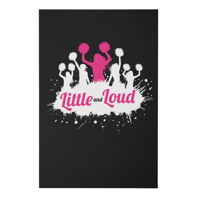 Little And Loud Cheerleading Cheerleader Faux Canvas Print (Front)
