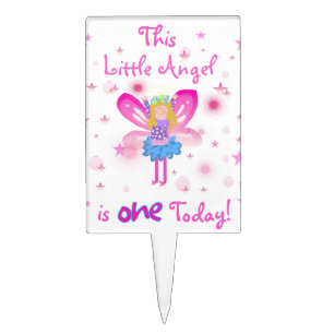 Little Angel 1st Birthday Cake Topper