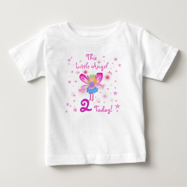 Little Angel 2nd Birthday Baby T-Shirt (Front)