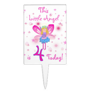Little Angel 4th Birthday Cake Topper