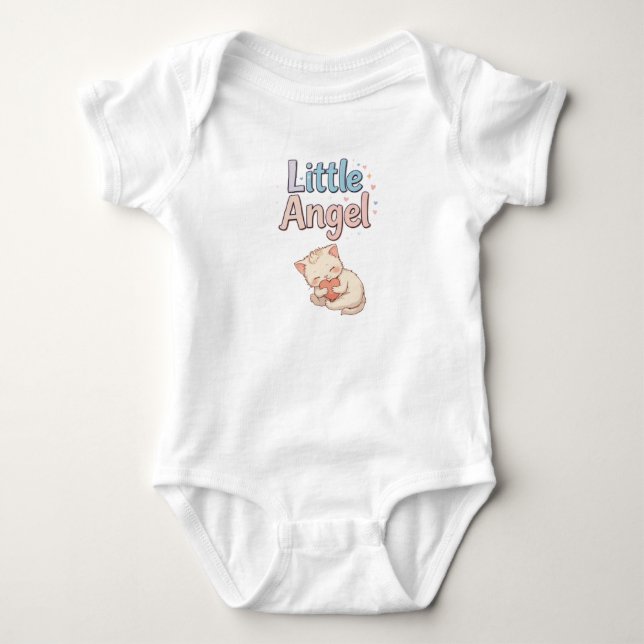 Little Angel Baby cat Baby Bodysuit (Front)