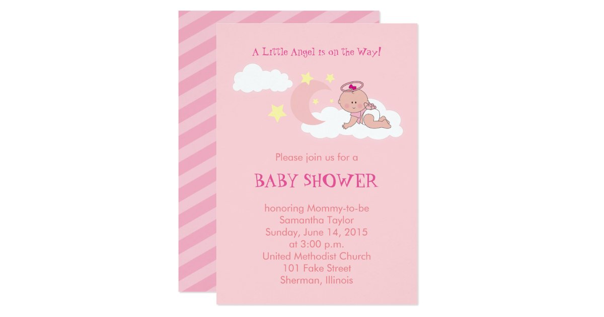 Little Angel Baby Shower Invitations 3