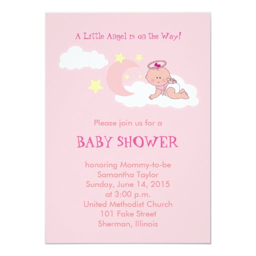Angel Baby Shower Invitations 10