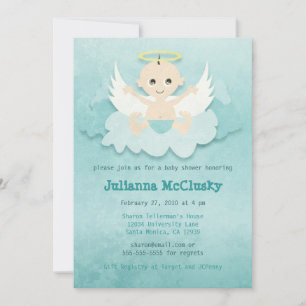 Little Angel - Boy or Neutral - Caucasian Invitation