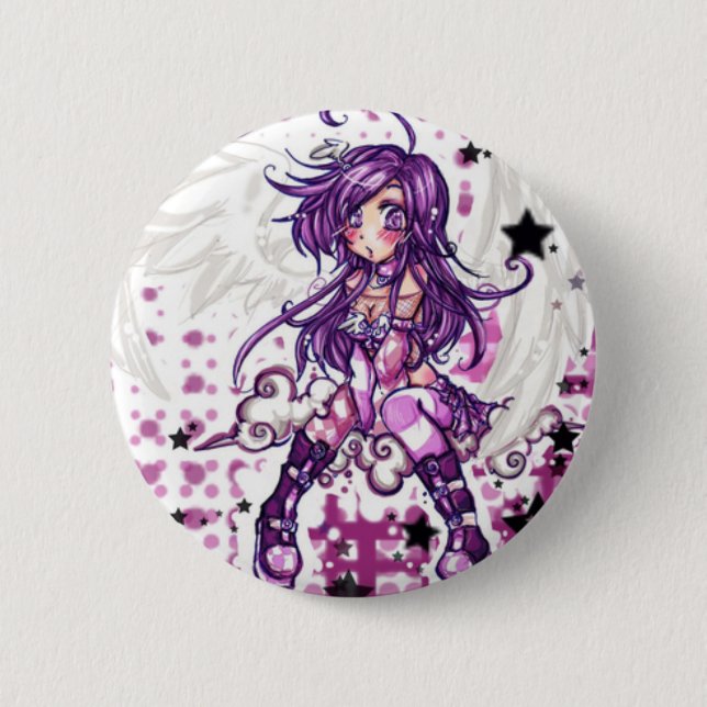 Little Angel Ceci Button (Front)