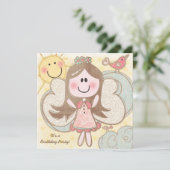 Little Angel Customized Birthday Invitations (Standing Front)