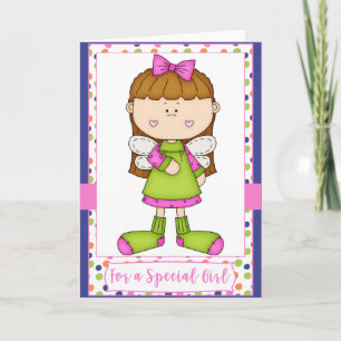 Little Angel For a Special Girl - Birthday Card