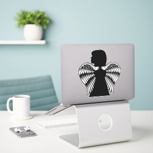 Little Angel girl Child Silhouette minimal art  Sticker