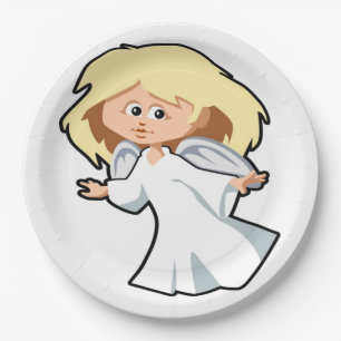 LITTLE ANGEL GIRL PAPER PLATES