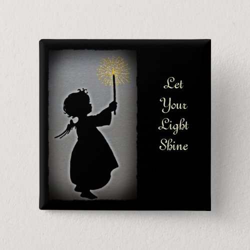 Little Angel Lets Her Light Shine Pinback Button