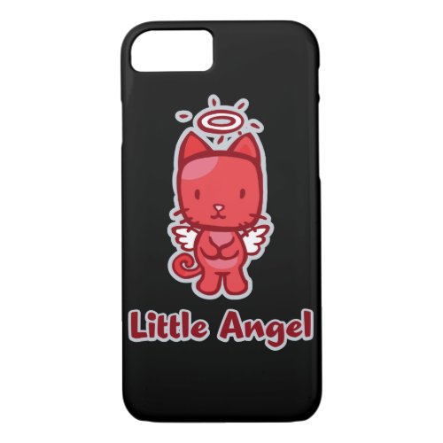 Little AngelLittle Devil Kitty Cat Cartoon iPhone 87 Case