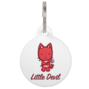Little Angel...Little Devil Kitty Cat Cartoon Pet ID Tag