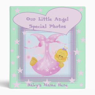 Little Angel New Baby Girl Pretty Binder