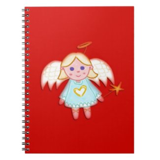Little Angel on Red Spiral Notebooks