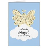 Little Angel on the Way Baby Shower Card (Front)