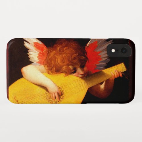 LITTLE ANGEL PLAYING LUTE Music Making Cherub iPhone XR Case