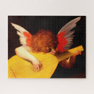 LITTLE ANGEL PLAYING LUTE Music Making Cherub  Jigsaw Puzzle