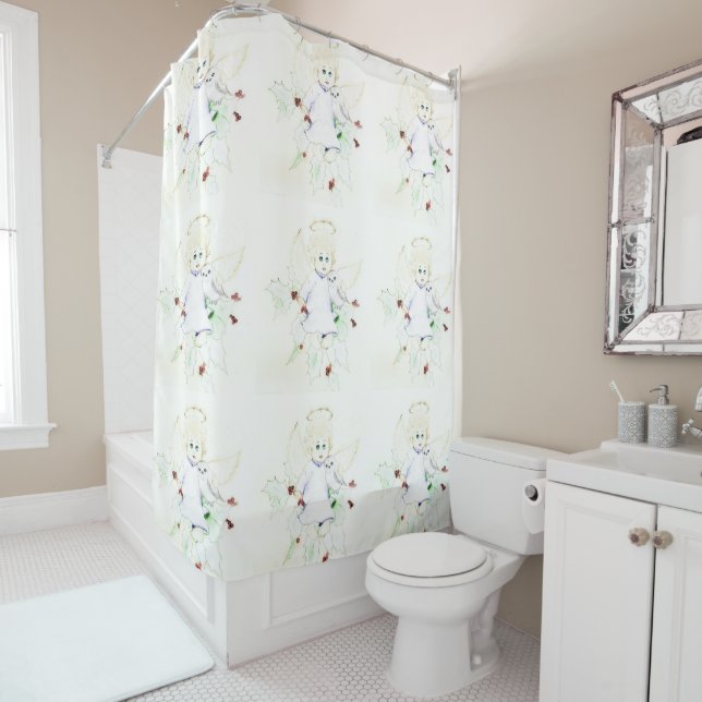 Little Angel - Soft and Dreamy Shower Curtain (In Situ)