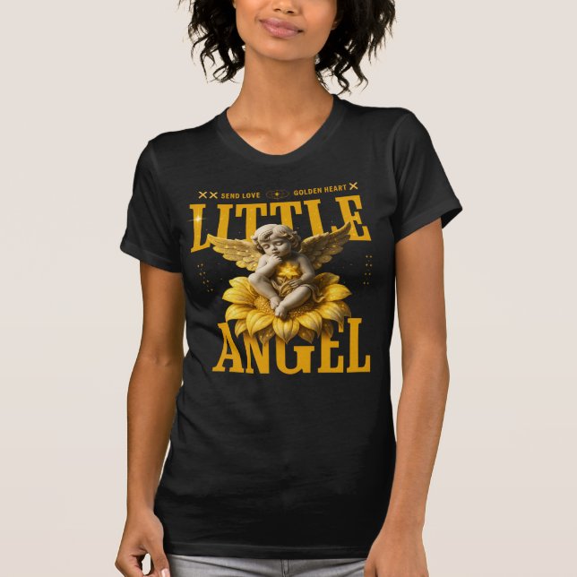 Little Angel – The Golden Heart Meditation T-Shirt (Front)