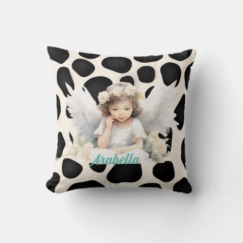 little angel throw pillow