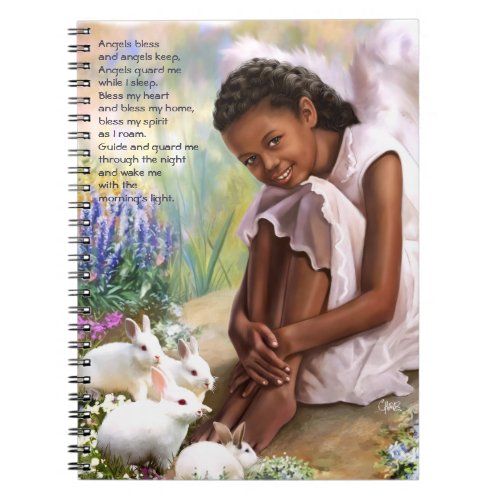 Little Angel with Bunnies Easter Gift Notebook