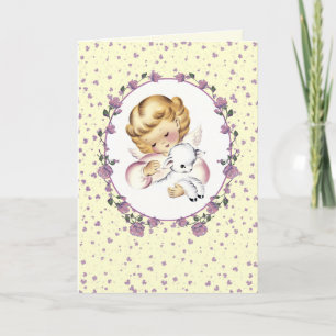 Little Angel with Lamb.Christian Easter Cards