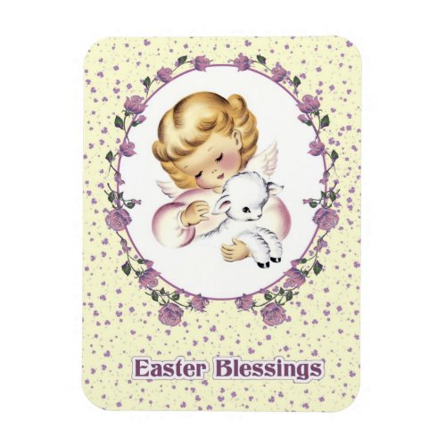 Little Angel with Lamb Easter Gift Magnet