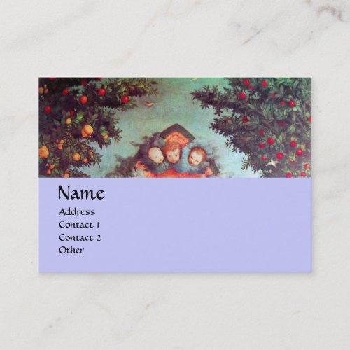 LITTLE ANGELS MONOGRAM antique blue red black Business Card