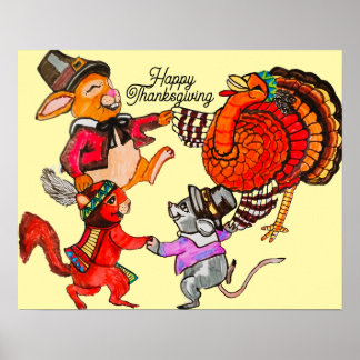 LITTLE ANIMAL'S THANKSGIVING DANCE POSTER