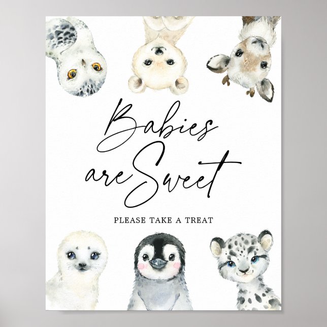 Little Arctic Baby Shower Babies Are Sweet Sign (Front)