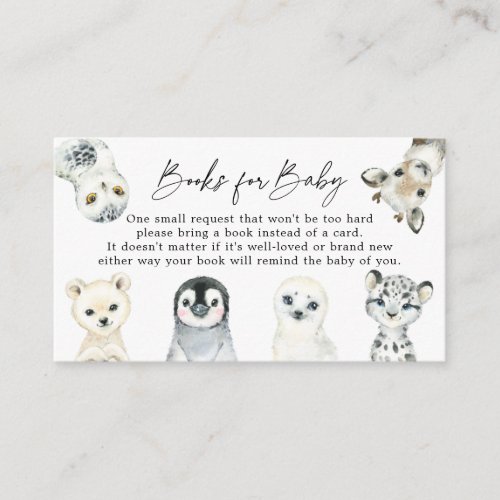 Little Arctic Books For Baby Baby Shower Card