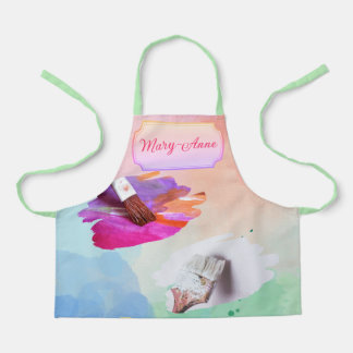 Little Artist paint and brush set Apron