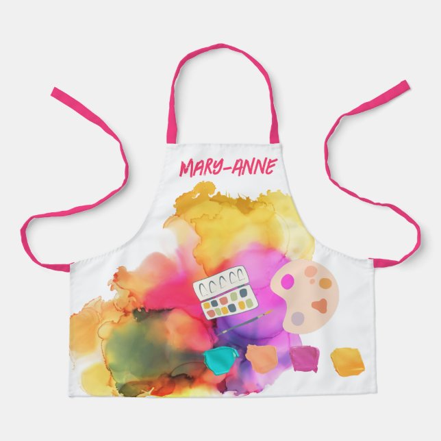 Little Artist splash paint Apron (Front)