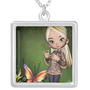 Little Asian Girl 6 Fantasy Artwork Necklace