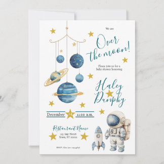 Little Astronaut Baby Shower Invitation