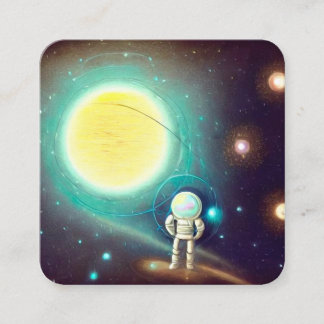 Little Astronaut Square Business Card