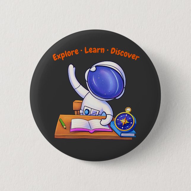  little Astronaut Study   Button (Front)