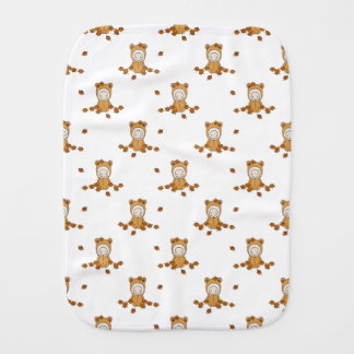 Little Autumn Babies in Falling Leaves Burp Cloth