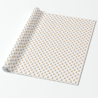 Little Autumn Babies in Falling Leaves Wrapping Paper