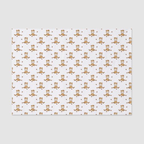 Little Autumn Baby in Falling Leaves Pattern Tissue Paper