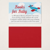 Little Aviator Airplane Baby Shower Book Request (Front & Back)