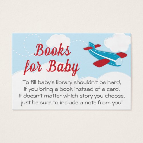 Little Aviator Airplane Baby Shower Book Request